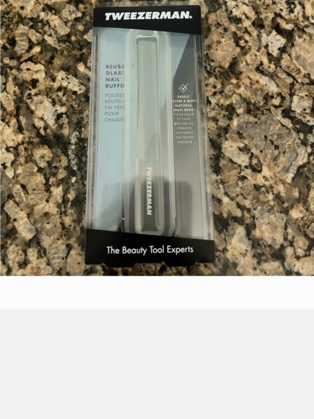 Tweezerman Reusable Glass Nail Buffer Brand New